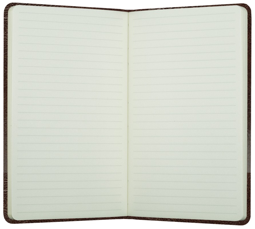 Notizbuch DIN A5 schmal (gebunden) | Echtleder | VINTAGE dunkelbraun